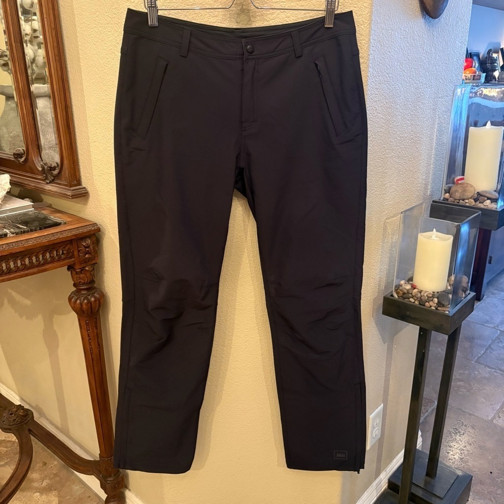 REI Women Black Zipped Pockets Pants Size 12